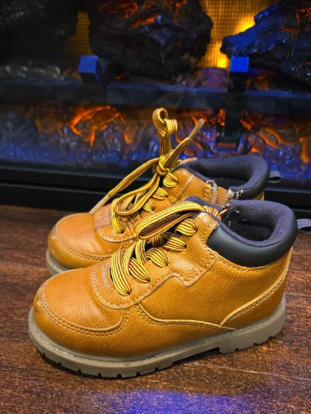 Carter's Tan Lace-Up Kids Work-Style Boots 9